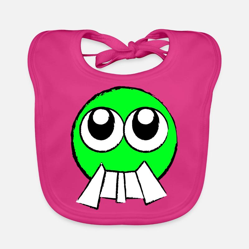 Face (color freely selectable) Organic Baby Bibs