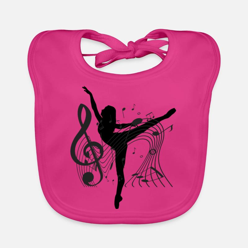 Dancing Dance Music Organic Baby Bibs