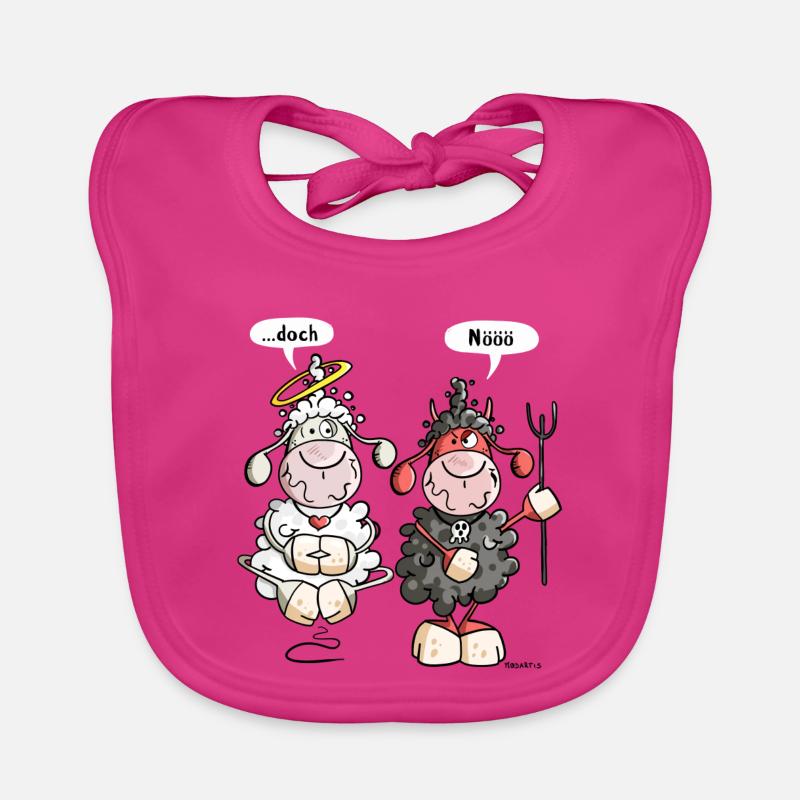 Kampf der Gegensätze - Baby Bio-Lätzchen - Fuchsia