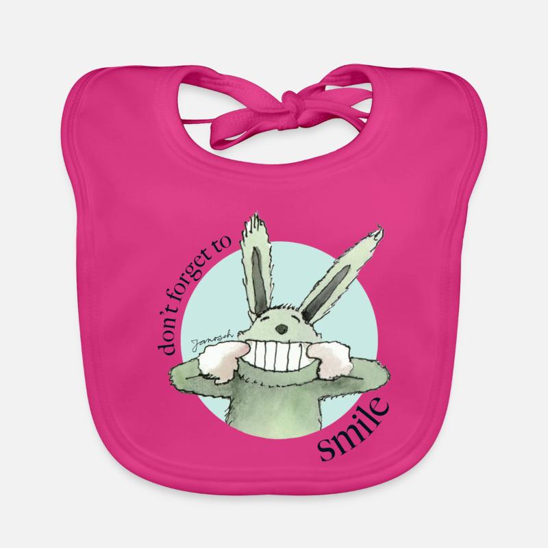Janosch Hase Don't Forget To Smile Baby Bio-Lätzchen