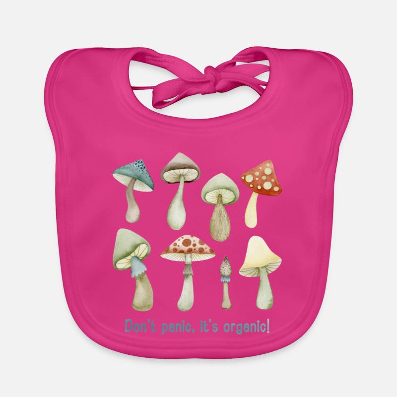 Pas de panique. C’est bio ! Cadeaux de champignons. Bavoir bio Bébé