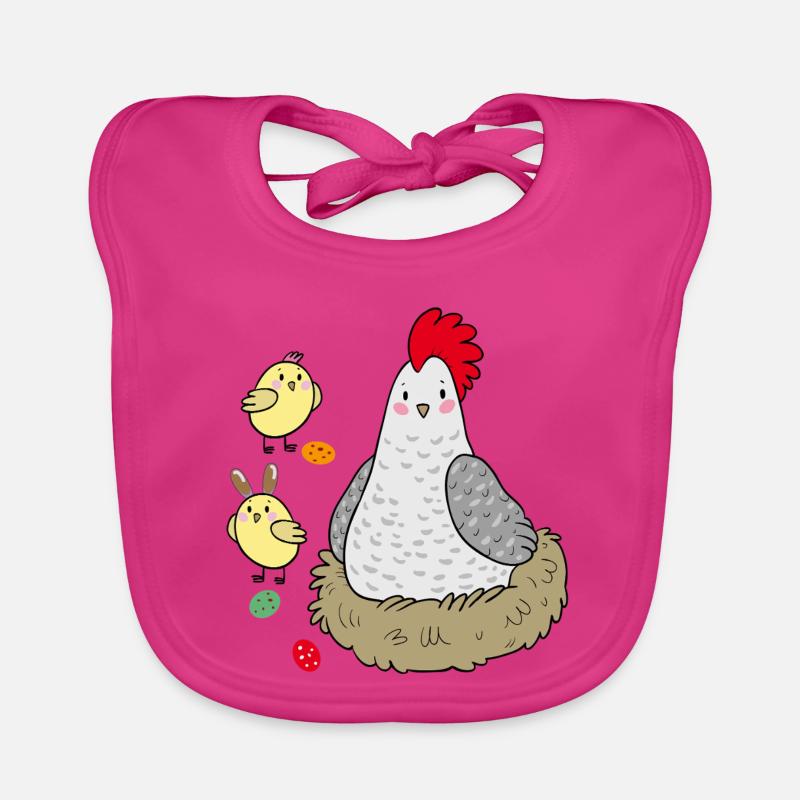 Chicken in the nest Easter Organic Baby Bibs