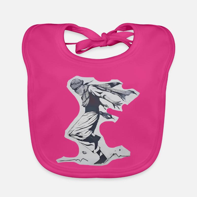 Le Danseur de la Liberté - Bavoir bio Bébé - fuchsia