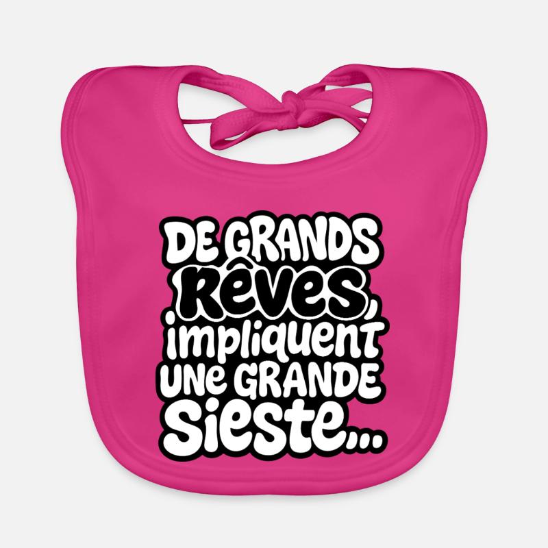 Big dreams involve a big nap Organic Baby Bibs