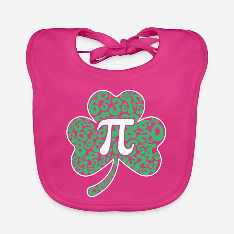 Shamrock Pi Symbol Pi Day St Patrick’s Day Organic Baby Bibs