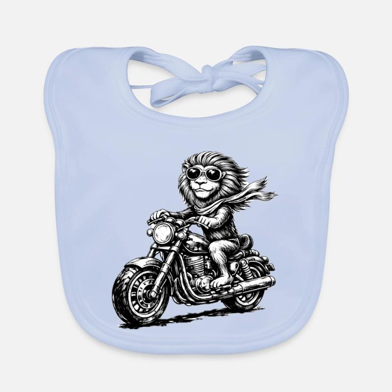 Singe sur écharpe de moto Bavoir bio Bébé