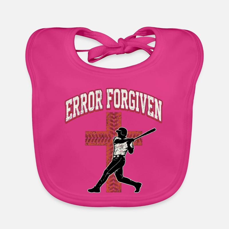 Error Forgiven Christlicher Baseball Glaube Jesus Baby Bio-Lätzchen
