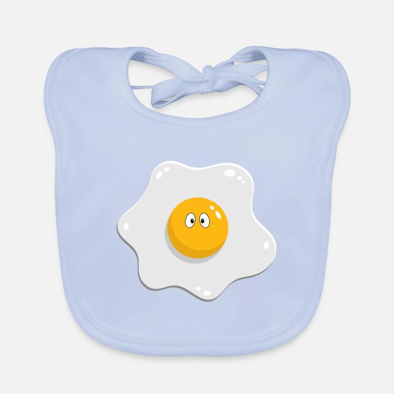 Fried egg with eyes Organic Baby Bibs