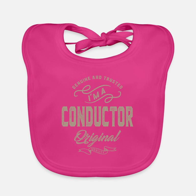 Je suis chef d'orchestre - Bavoir bio Bébé - fuchsia