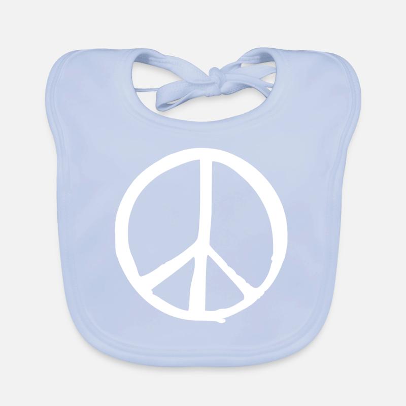 Peacezeichen Baby Bio-Lätzchen