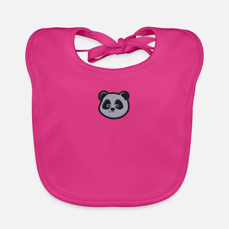 Panda brodé Bavoir bio Bébé