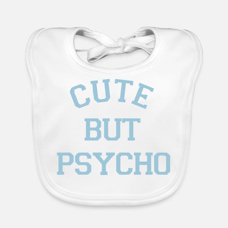 CUTE BUT PSYCHO - Bavoir bio Bébé - blanc