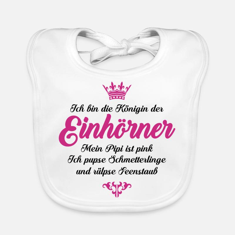 Königin der Einhörner Baby Bio-Lätzchen