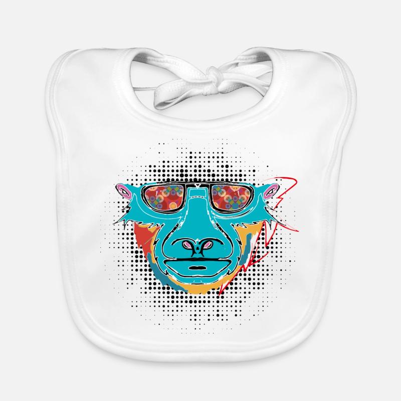 Pop Art Turquoise Tiger Bavoir bio Bébé