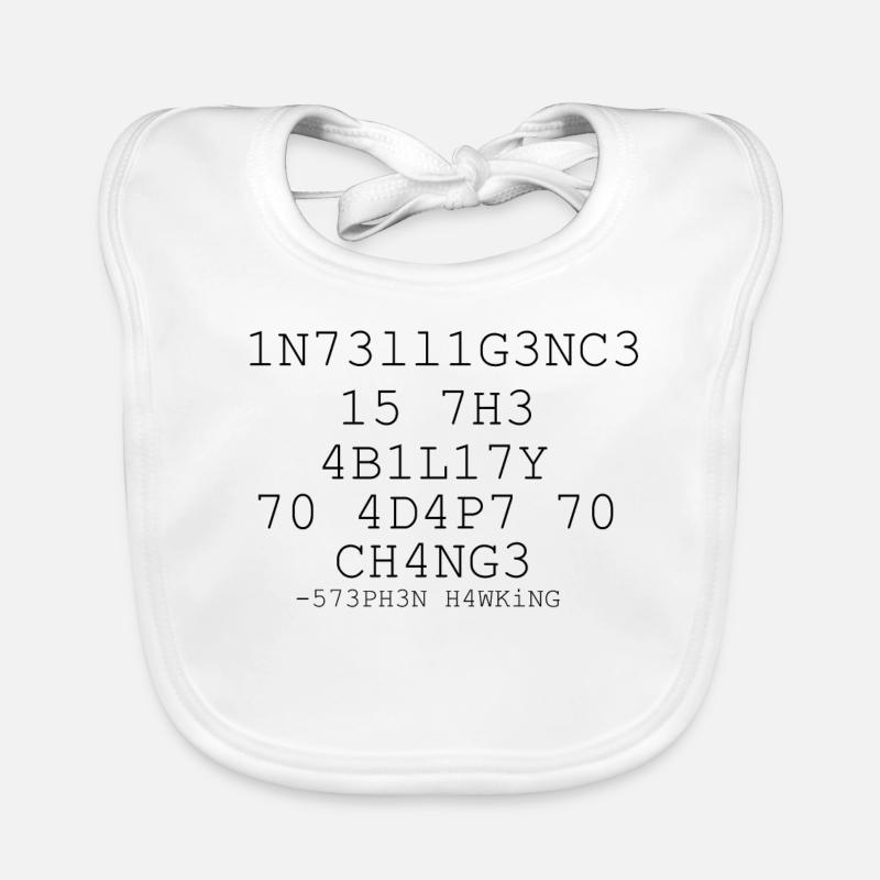 Intelligence 573PH3N H4WKiNG Stephen Hawking Bavoir bio Bébé