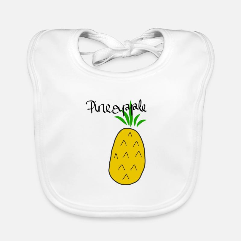 ananas - Bavoir bio Bébé - blanc