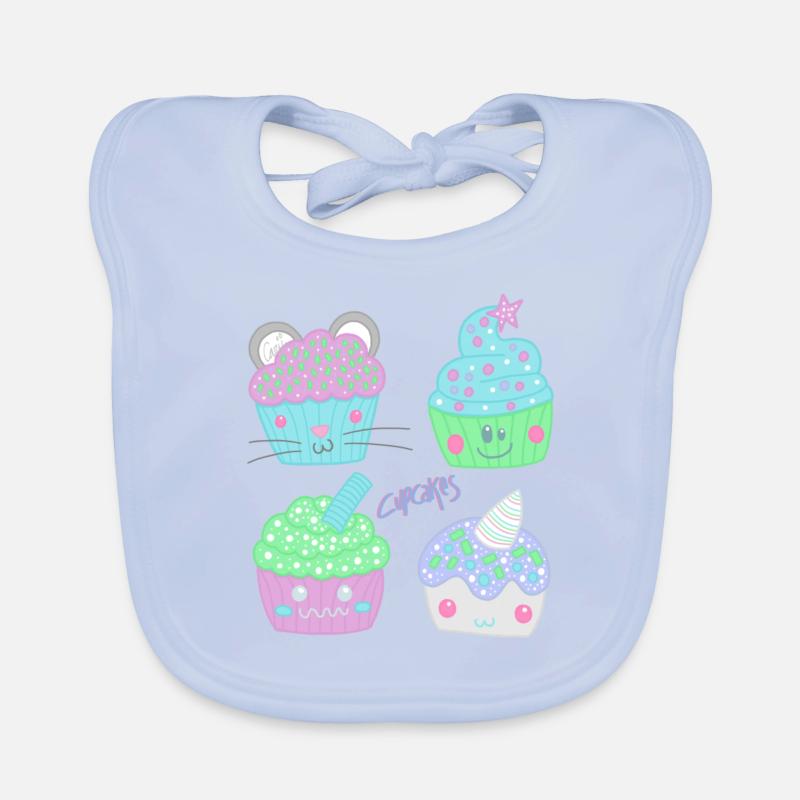 Süße Cupcakes Baby Bio-Lätzchen