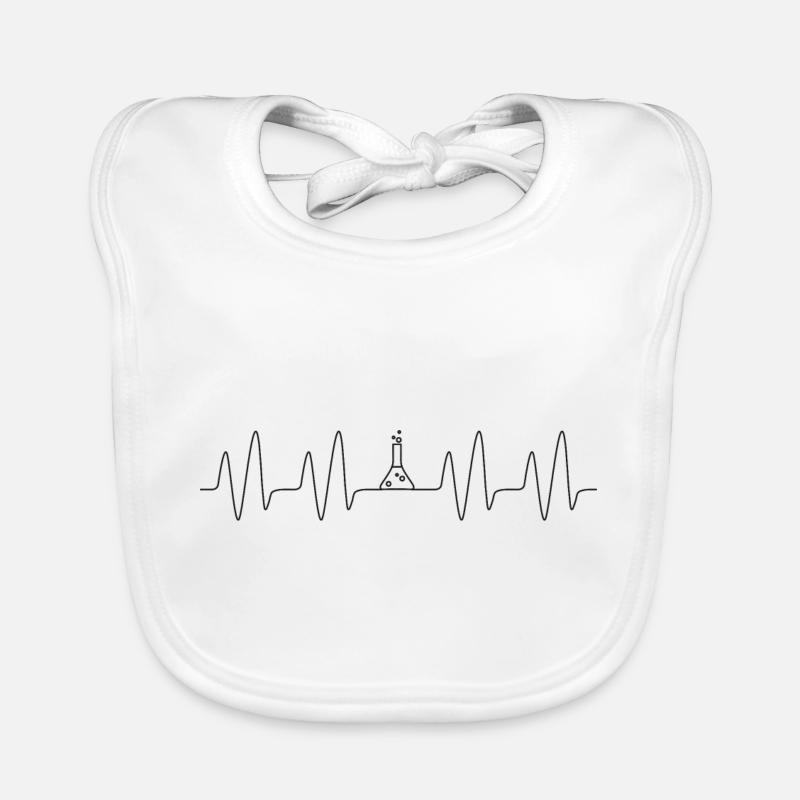 Heart Chemistry Science Gift Laboratory Research Organic Baby Bibs