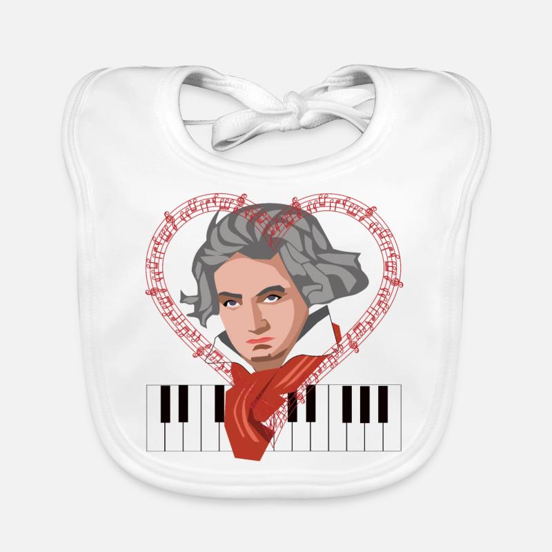 I love Beethoven composer pianist classical Organic Baby Bibs