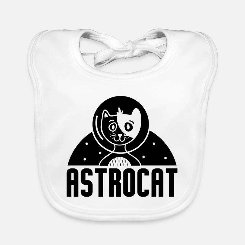 Chat Chaton Pet Astronaut Cadeau - Bavoir bio Bébé - blanc
