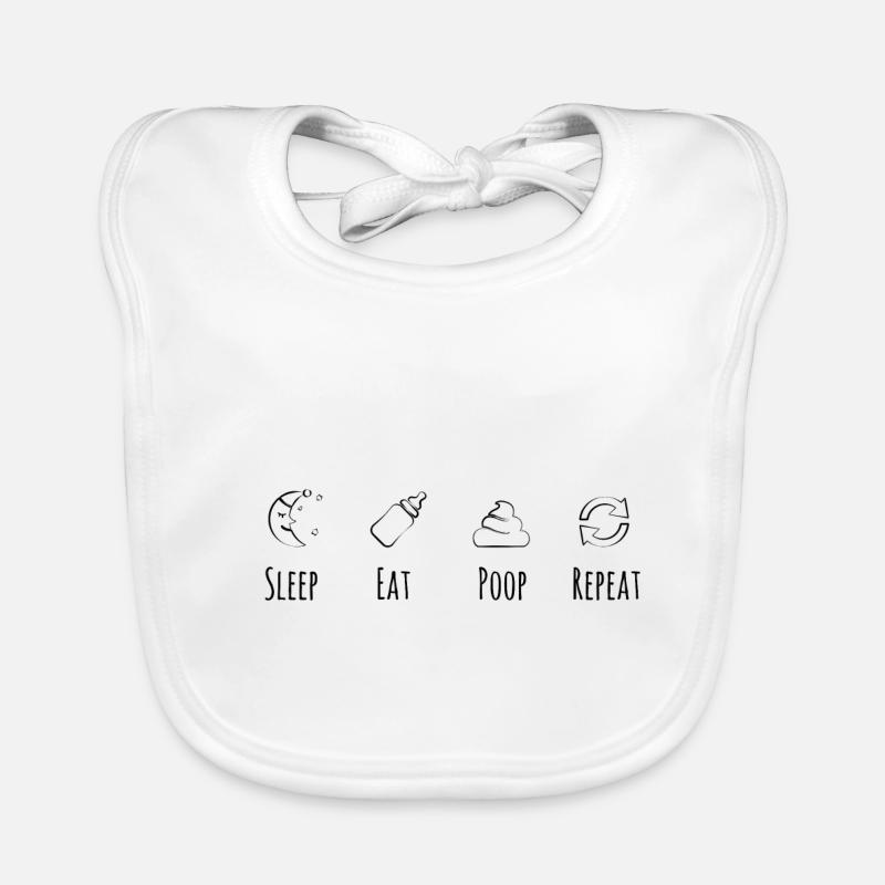 dormir manger répéter de merde Bavoir bio Bébé