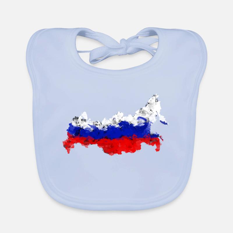 RUSSIE DRAPEAU RUSSIE GRAFFITI LAND Bavoir bio Bébé