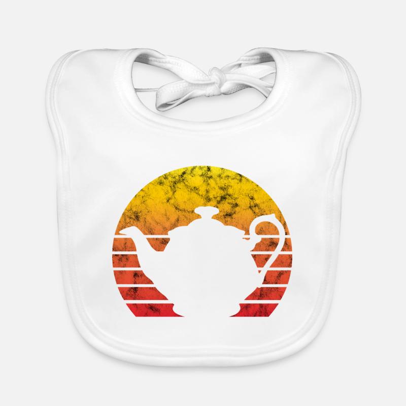 Tee Teetrinker Teekanne Teekenner Trinken Geschenk Baby Bio-Lätzchen