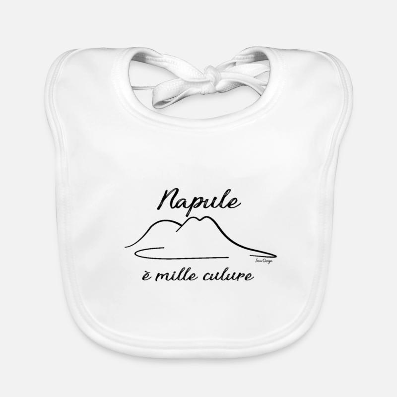 Mille couleurs de Naples - Bavoir bio Bébé - blanc