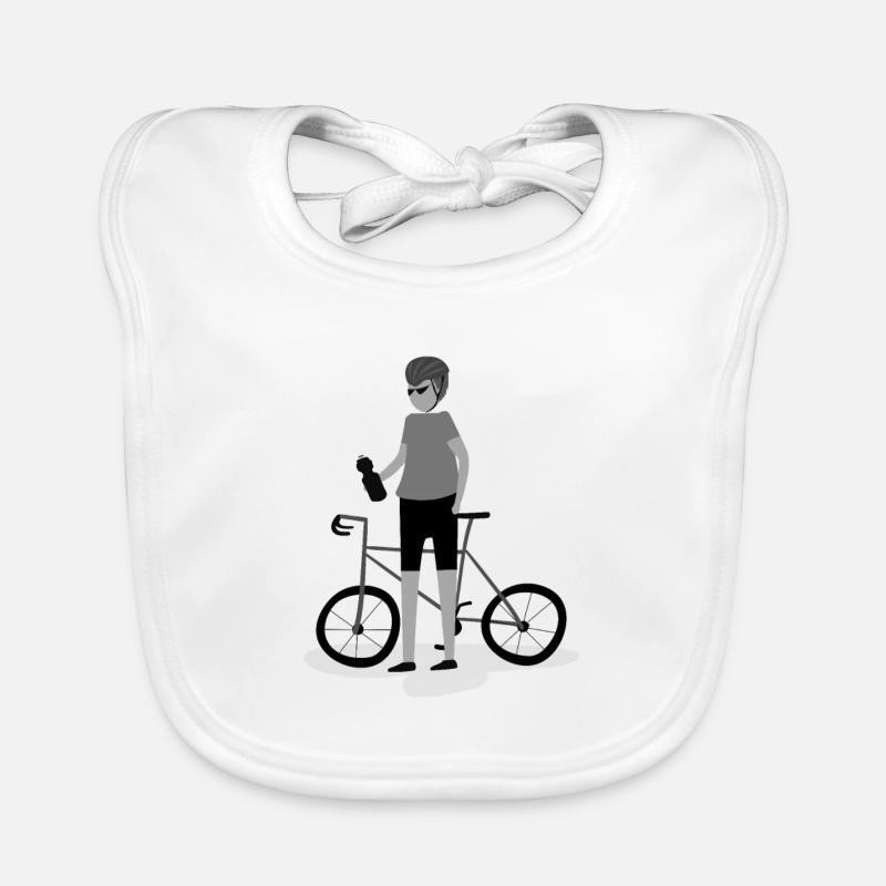 cyclisme - Bavoir bio Bébé - blanc