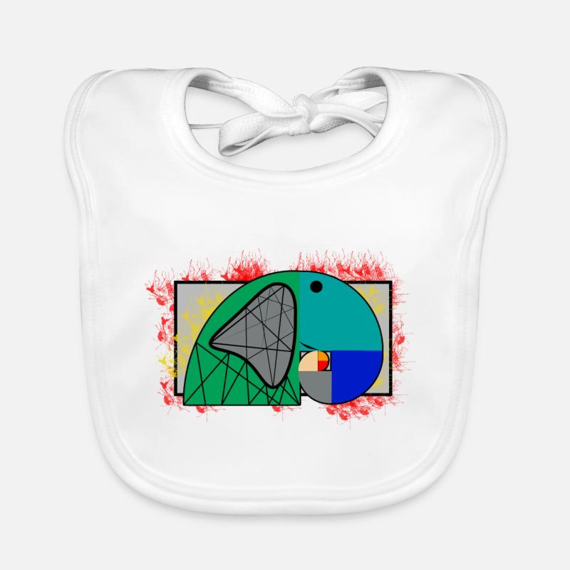 Fibonacci spiral Organic Baby Bibs
