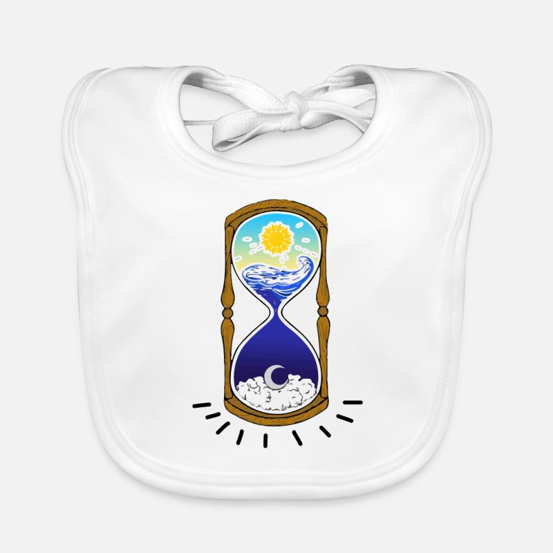 "TIME" - time Organic Baby Bibs