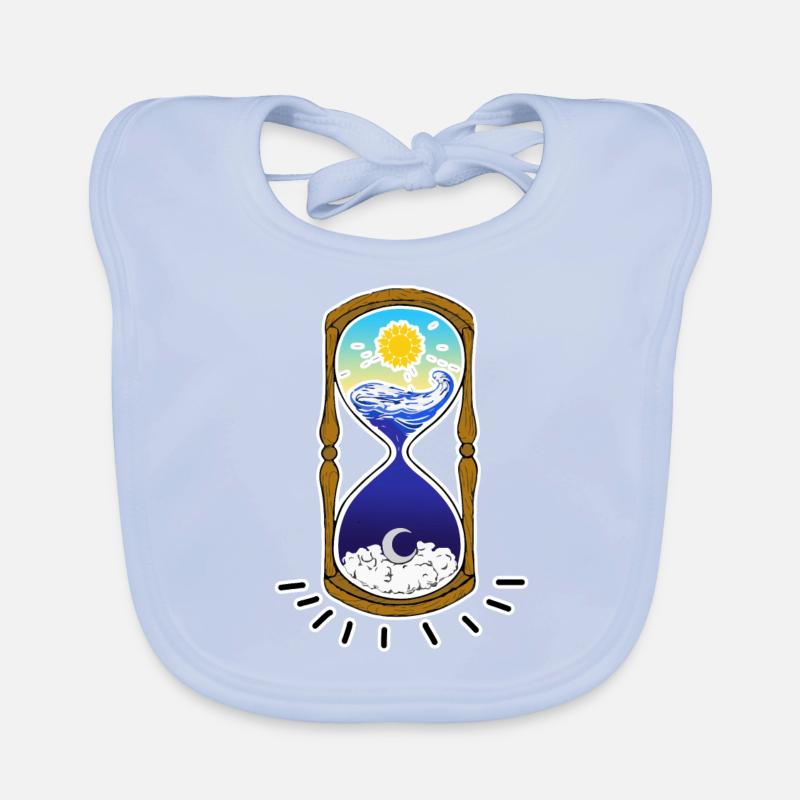 "TIME" - time Organic Baby Bibs