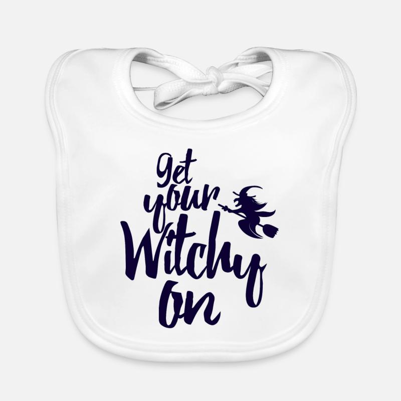 Cadeau de balai de sorcière halloween octobre octobre Bavoir bio Bébé