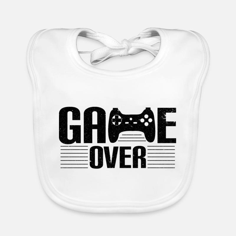 GAME OVER Organic Baby Bibs