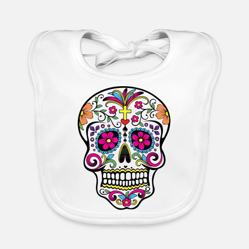 Dia de los Muertos crâne Bavoir bio Bébé