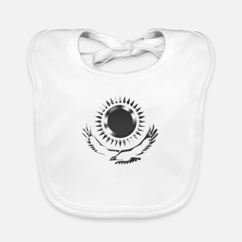 Kazakhstan Eagle steppe eagle silver flag flag Organic Baby Bibs