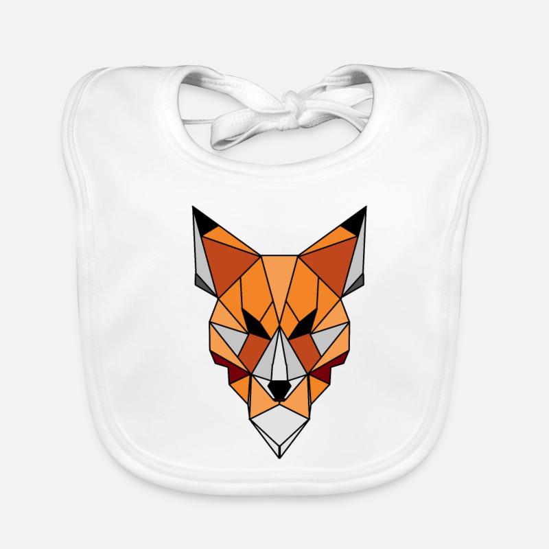 Geometric fox Organic Baby Bibs