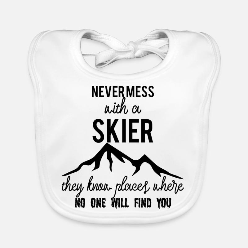 Wintersport - Ski - Après Ski - Geschenk Baby Bio-Lätzchen