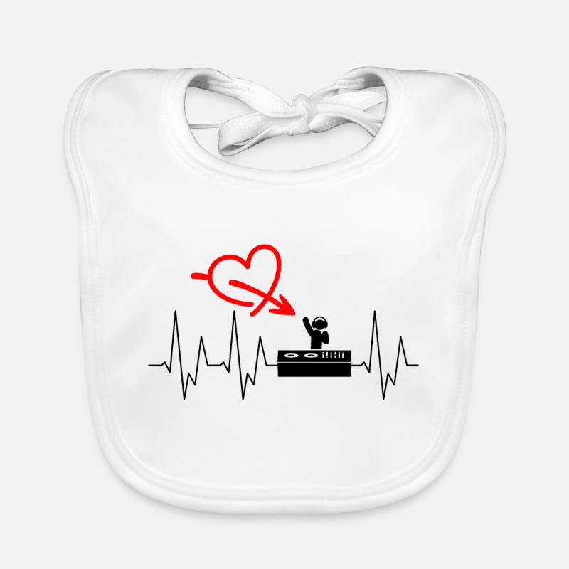 Techno - Table de mixage - Plaques - DJ - Casque Bavoir bio Bébé