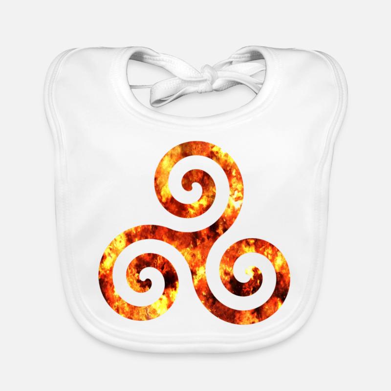 keltisches symbol 1 feuer Baby Bio-Lätzchen