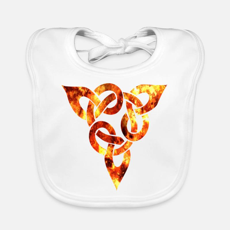 celtic knot 6 fire Organic Baby Bibs