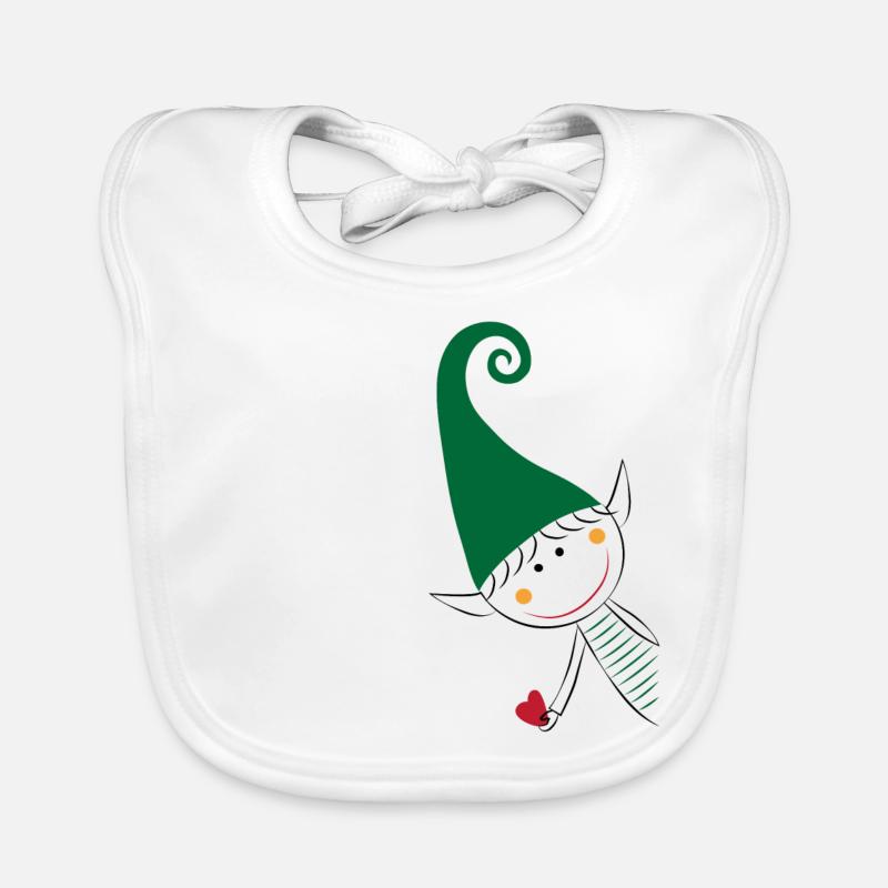 Elf Weihnachtself Heinzelmännchen Geschenk Baby Bio-Lätzchen