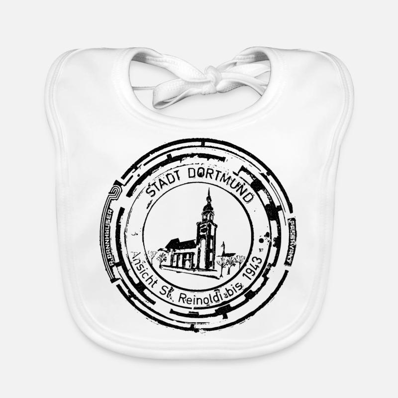 Dortmund Kirche Gully Gulli Gullideckel Geschenk Baby Bio-Lätzchen