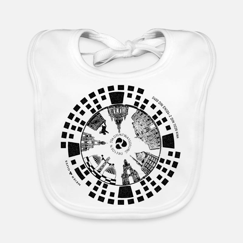 Dresden Gully Gulli Gullideckel gift shaft Organic Baby Bibs