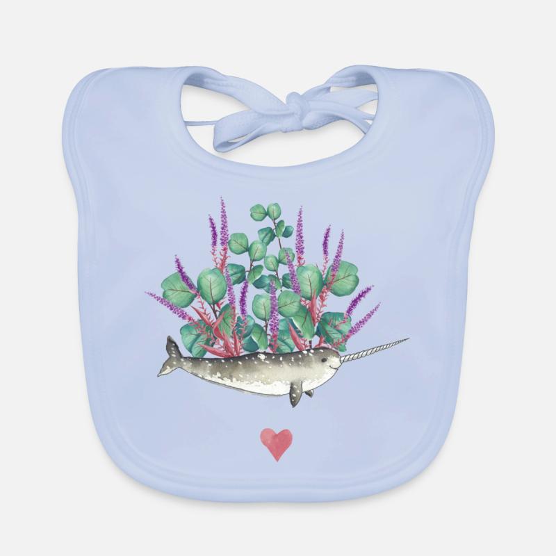 Whale + Eucalyptus Organic Baby Bibs