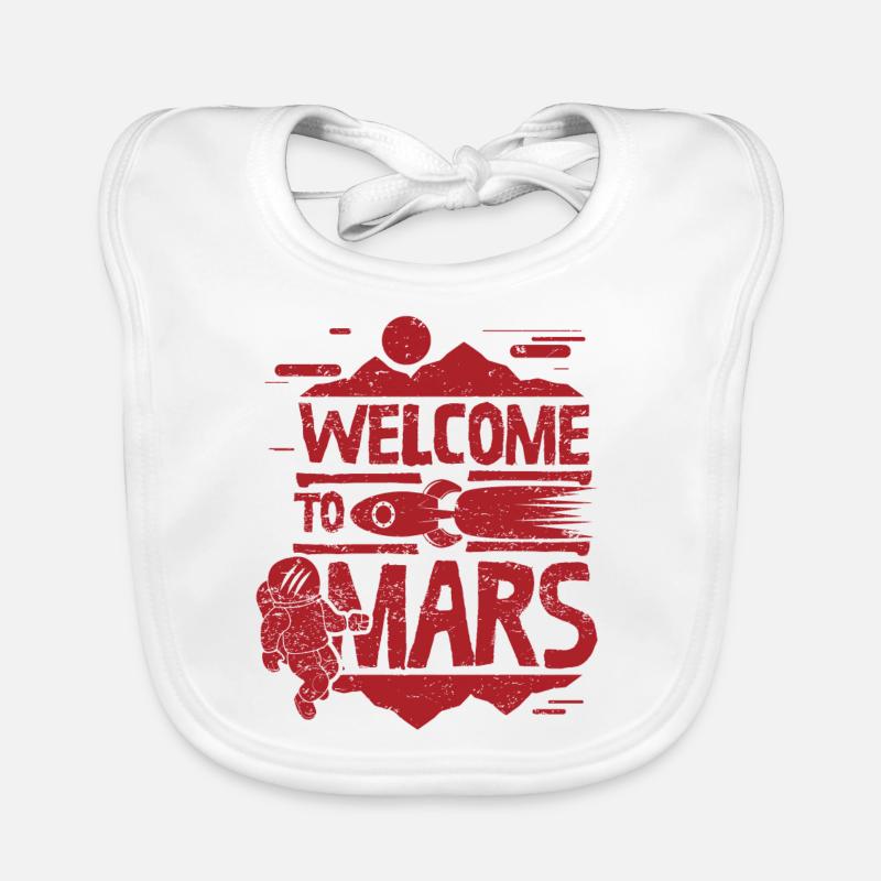 Willkommen auf dem Mars Astronaut Geschenk Baby Bio-Lätzchen