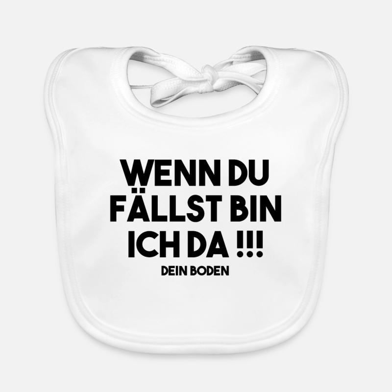 Wenn du fällst bin ich da Baby Bio-Lätzchen