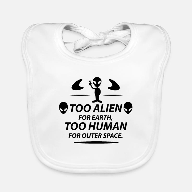 Alien Alien Aliens Spaceship Gift Organic Baby Bibs