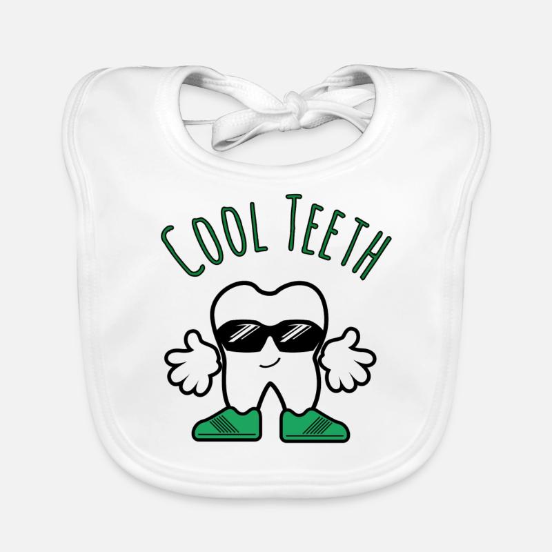 Cool Teeth - Cool Teeth - Organic Baby Bibs - white
