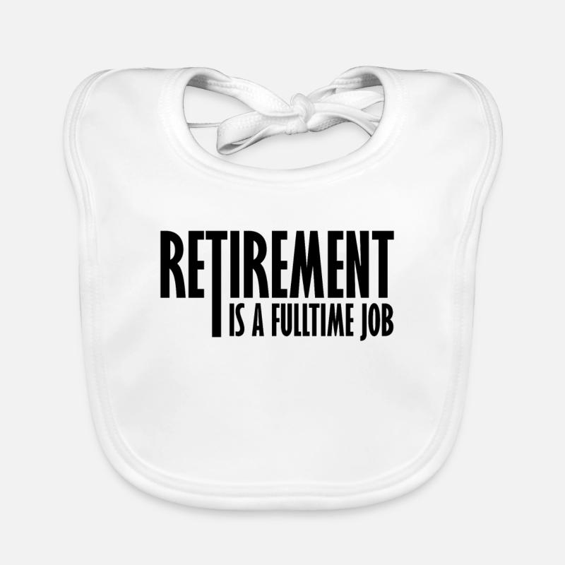 Retraite Retraite Retraite Retraite - Bavoir bio Bébé - blanc